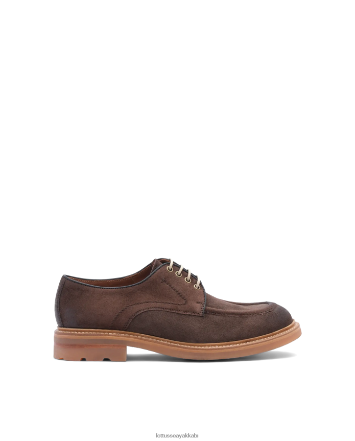 Lottusse bonaire geyik süet derby loafer'lar B4Z64L43 ayakkabı mocha erkekler