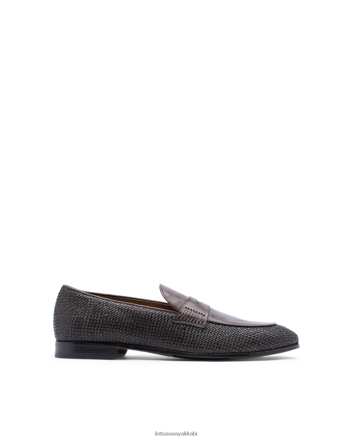 Lottusse verona örgü canguro loafer'lar B4Z64L96 ayakkabı mocha erkekler